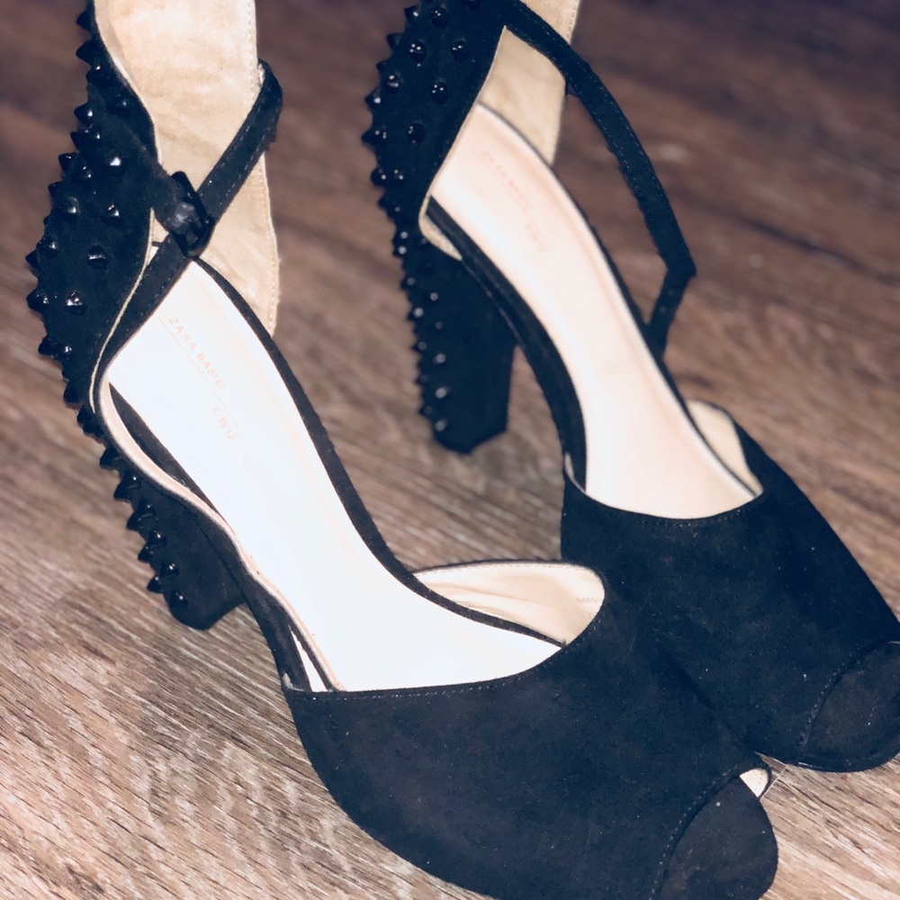 Zara studded heeled sandals